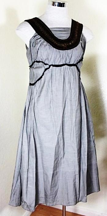 MARNI Grey Sexy Grecian Dress Silk Cotton 36 4 5 6